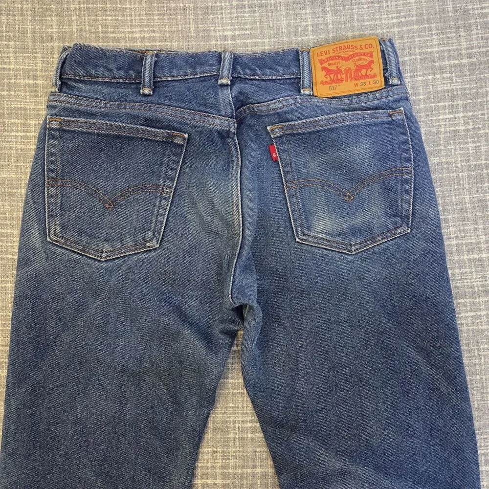 Levi's 517 Jeans Men’s 33x30 Bootcut Indigo Blue Denim